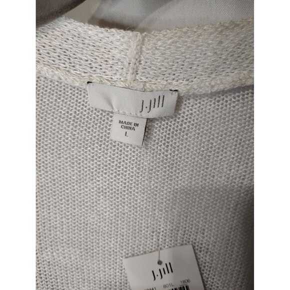 J. Jill open front cardigan lg. NWT reg $89.00 linen rayon office church LB 17 - Picture 3 of 7